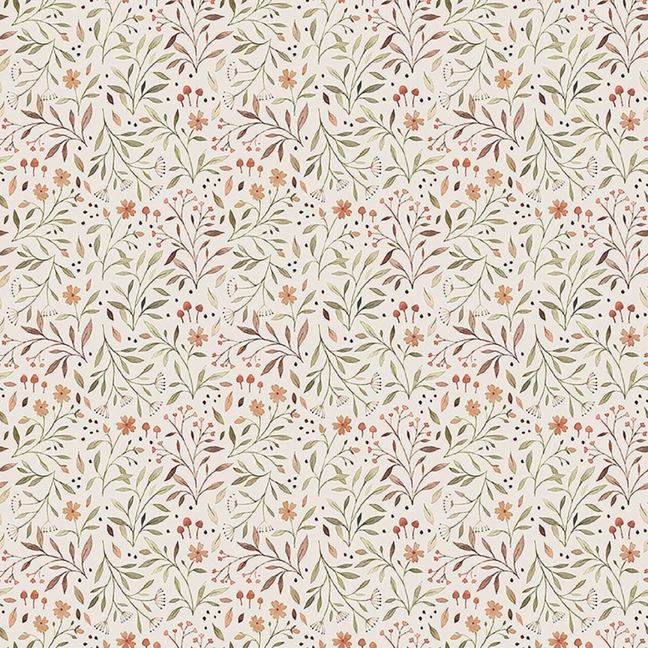 Fabric Dear Stella Taupe Flora Count on Me by the Quarter Yard DNS3313-TAUPE